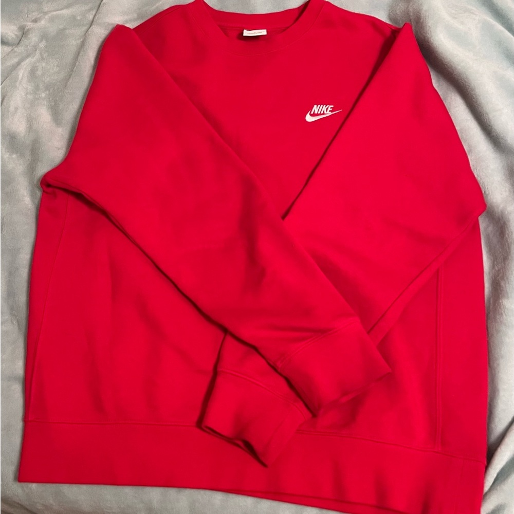 red nike crewneck